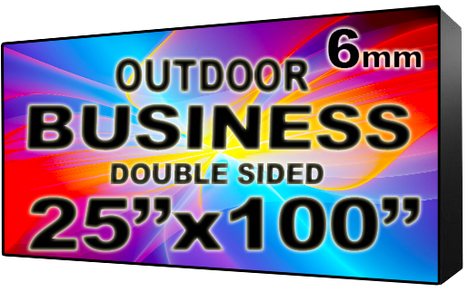 Digital Business LED Sign - LED signs for business - Double Sided -25" x 100" - 5 Year Warranty