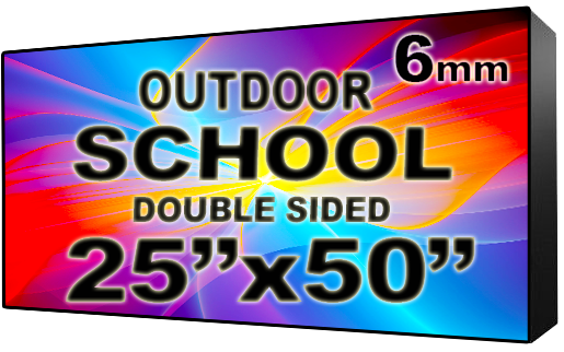 Digital School sign - LED School signs- Double Sided -25" x 50"- 5 Year Warranty