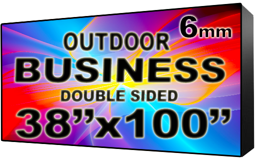 Digital Business LED Sign - LED signs for business - Double Sided -38" x 100" - 5 Year Warranty