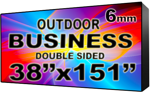 Digital Business LED Sign - LED signs for business - Double Sided -38" x 151" - 5 Year Warranty