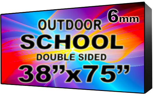 Digital School sign - LED School signs- Double Sided -38" x 75" - 5 Year Warranty