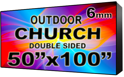 Digital Church sign - LED Church signs- Double Sided -50" x 100" - 5 Year Warranty