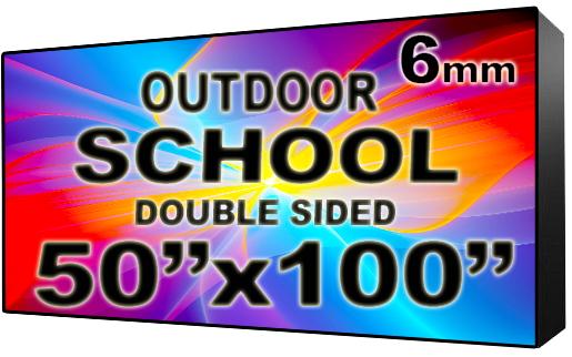Digital School sign - LED School signs- Double Sided -50" x 100" - 5 Year Warranty