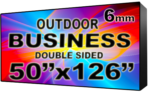 Digital Business LED Sign - LED signs for business - Double Sided -50" x 126" - 5 Year Warranty