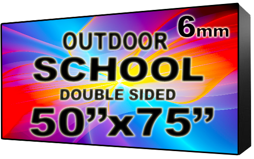 Digital School sign - LED School signs- Double Sided -50" x 75" - 5 Year Warranty
