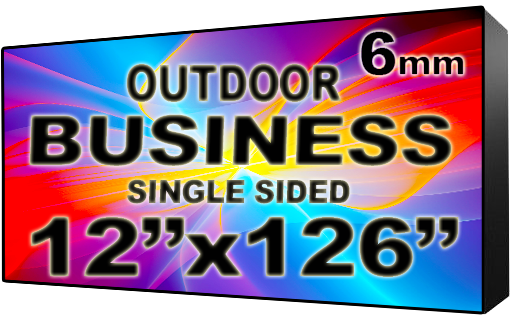 Digital Business Sign - LED signs for business - Single Sided -12" x 126"- 5 Year Warranty