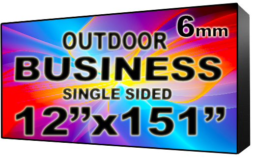 Digital Business Sign - LED signs for business - Single Sided -12" x 151"- 5 Year Warranty