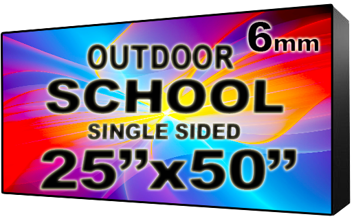 Digital School sign - LED School signs- Single Sided -25" x 50"- 5 Year Warranty