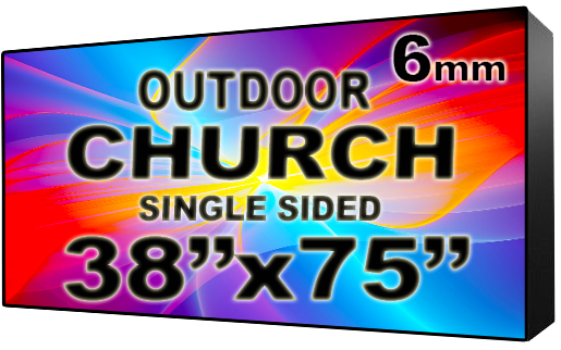 Digital Church sign - LED Church signs- Single Sided -38" x 75" - 5 Year Warranty