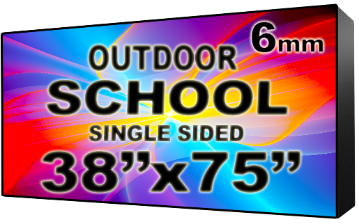 Digital School sign - LED School signs- Single Sided -38" x 75" - 5 Year Warranty