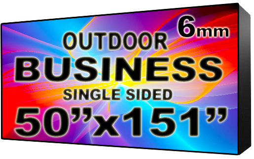 Digital Business Sign - LED signs for business - Single Sided -50" x 151" - 5 Year Warranty