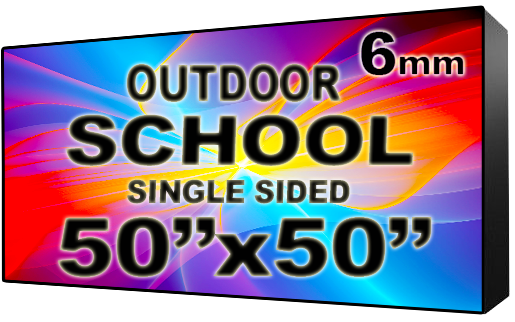 Digital School sign - LED School signs- Single Sided -50" x 50" - 5 Year Warranty