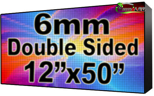 Digital Business LED Sign - LED signs for business - Double Sided - 12" x 50"- 5 Year Warranty