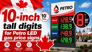 10 inch Canada LED gas price sign