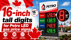 16 inch Canada LED gas price sign