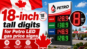18 inch Canada LED gas price sign