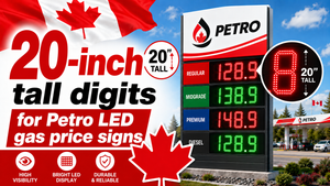 20 inch Canada LED gas price sign