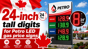 24 inch Canada LED gas price sign