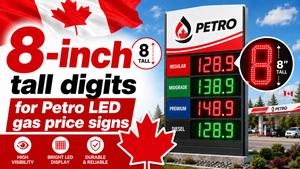 8 inch Canada LED gas price sign