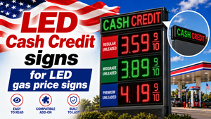 Cash/Credit LED Gas Price Signs