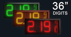 36" Truck Stop LED gas price signs