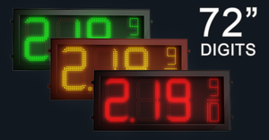 72" Truck Stop LED gas price signs