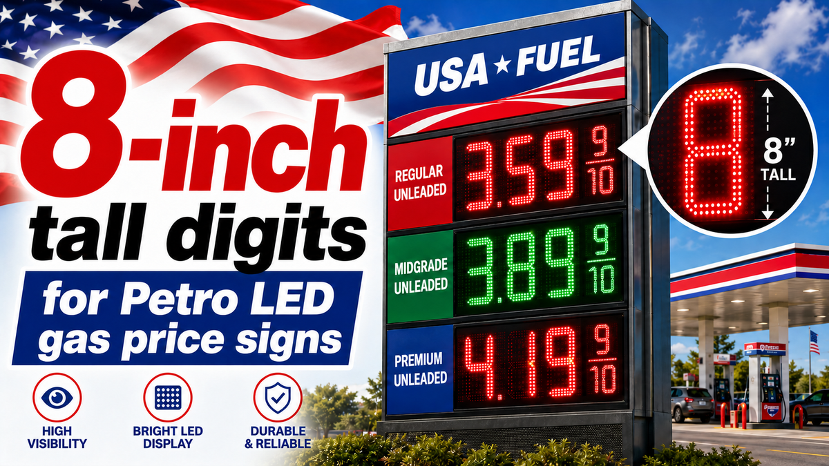 8" Digital Gas price signs