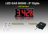 6 inch Digits - LED Gas sign package - 1 Red Digital Price Gas LED SIGNS - Complete Package w/ RF Remote Control - 20"x9"