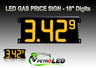 Gas Price LED Sign (Digital)  10" Amber (Yellow) with 3 Large Digits & 1 small digit - 5 Year Warranty
