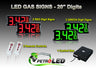 20 Inch Digits - LED Gas sign package - 2 Red & 2 Green Digital Price Gas LED SIGNS - Complete Package w/ RF Remote Control - 57"x24"