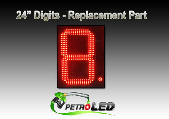 24" LED gas price sign part - Red, LED replacement PCB board "8."
