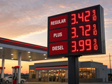 8 Inch Digits - LED Gas sign package - 2 Red & 2 Green Digital Price Gasoline LED SIGNS - Complete Package w/ RF Remote Control - 11.5"x24.5"