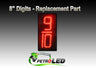 8" LED gas price sign part - Red, LED replacement PCB board "9/10"