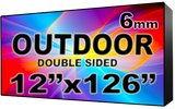 Outdoor Full Color LED Programmable Sign - Front Access - Double Sided - 6mm- 12" x 126" - 5 Year Warranty