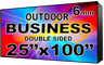Digital Business LED Sign - LED signs for business - Double Sided -25" x 100" - 5 Year Warranty