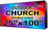 Digital Church sign - LED Church signs- Double Sided -25" x 100" - 5 Year Warranty