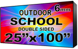 Digital School sign - LED School signs- Double Sided -25" x 100" - 5 Year Warranty