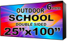 Digital School sign - LED School signs- Double Sided -25" x 100" - 5 Year Warranty