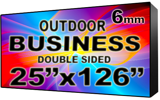 Digital Business LED Sign - LED signs for business - Double Sided -25" x 126" - 5 Year Warranty