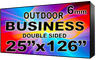 Digital Business LED Sign - LED signs for business - Double Sided -25" x 126" - 5 Year Warranty