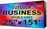 Digital Business LED Sign - LED signs for business - Double Sided -25" x 151" - 5 Year Warranty