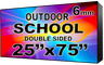 Digital School sign - LED School signs- Double Sided -25" x 75" - 5 Year Warranty