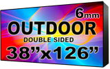 Outdoor Full Color LED Programmable Sign - Front Access - Double Sided - 6mm- 38" x 126" - 5 Year Warranty