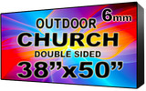 Digital Church sign - LED Church signs- Double Sided -38" x 50" - 5 Year Warranty