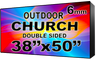 Digital Church sign - LED Church signs- Double Sided -38" x 50" - 5 Year Warranty