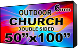 Digital Church sign - LED Church signs- Double Sided -50" x 100" - 5 Year Warranty