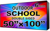Digital School sign - LED School signs- Double Sided -50" x 100" - 5 Year Warranty