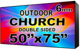 Digital Church sign - LED Church signs- Double Sided -50" x 75" - 5 Year Warranty