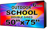 Digital School sign - LED School signs- Double Sided -50" x 75" - 5 Year Warranty