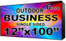 Digital Business Sign - LED signs for business - Single Sided -12" x 100" - 5 Year Warranty